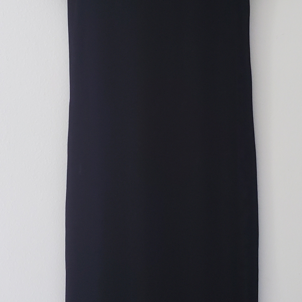 Cassini Black Velour‎ Maxi Dress L Short Slv Stretch Goth Witchy Whimsigoth Vamp - Picture 8 of 13